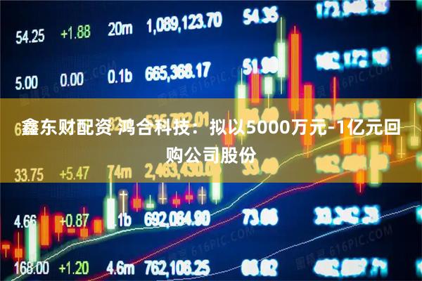 鑫东财配资 鸿合科技：拟以5000万元-1亿元回购公司股份